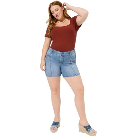 NWT Torrid Fitted Super Soft Rib Square Neck Top - Size: L (12) - Picture 6 of 8